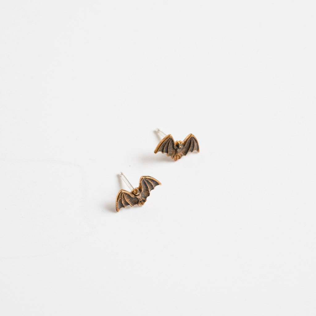 metrix jewelry - bat stud earrings