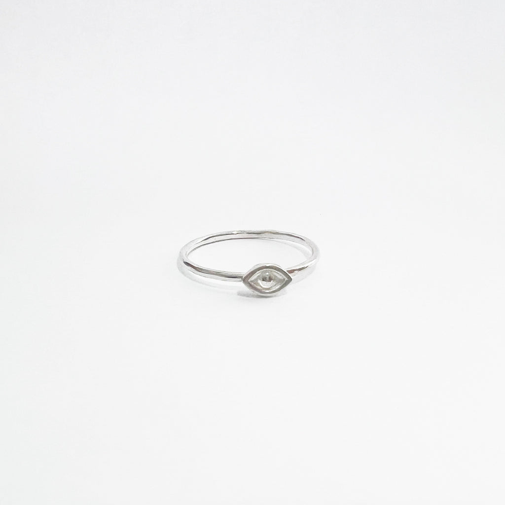 Sterling silver evil eye ring - metrix jewelry 