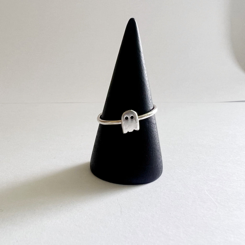 Tiny Ghost Stacking Ring in Sterling Silver
