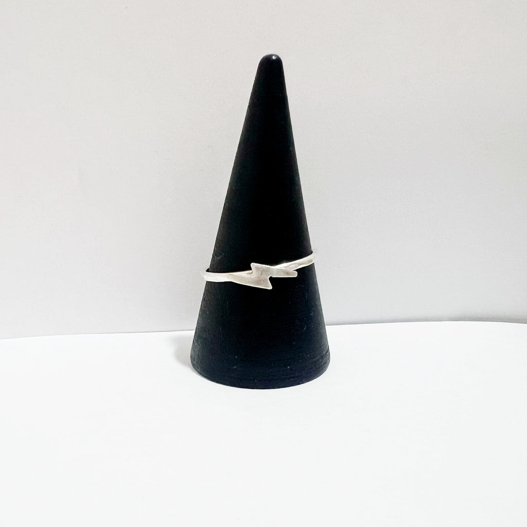 Sterling Silver Lightning Bolt Stacking Ring