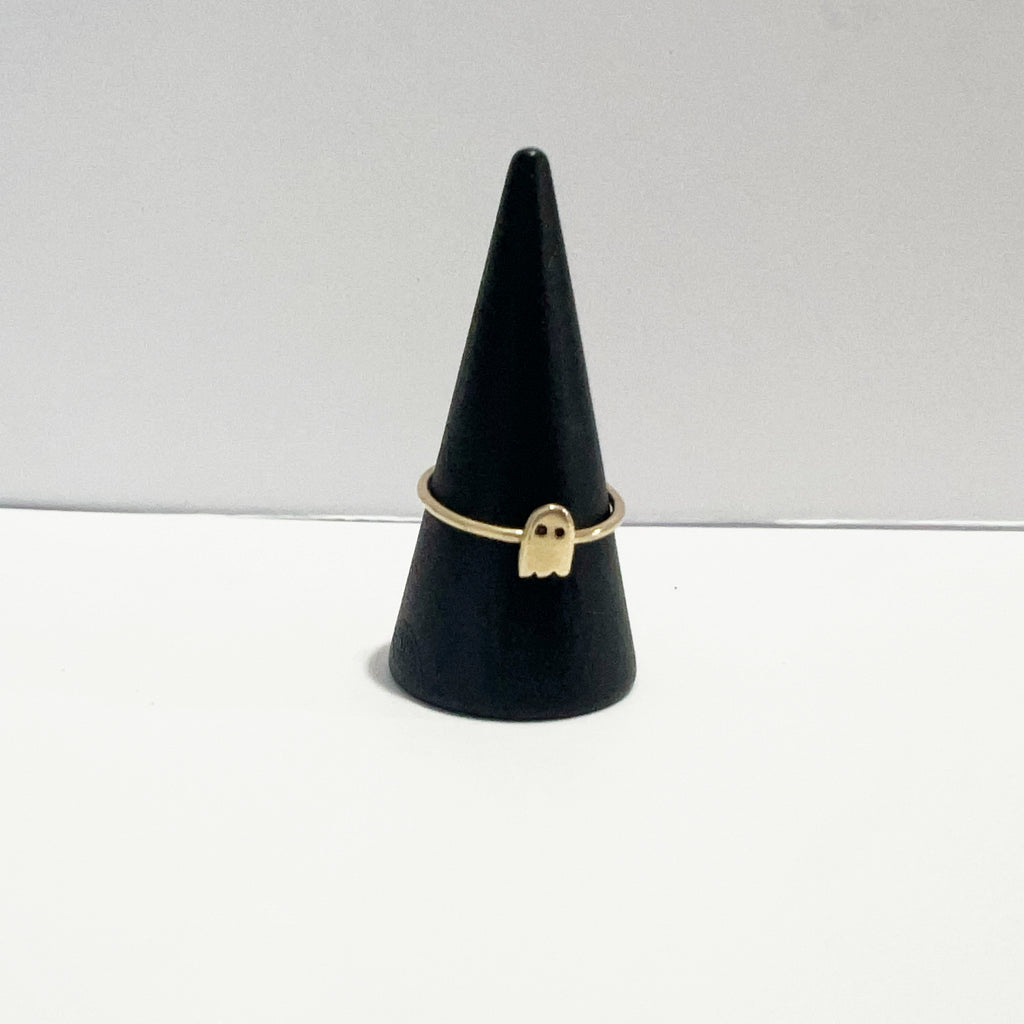 gold ghost stacking ring
