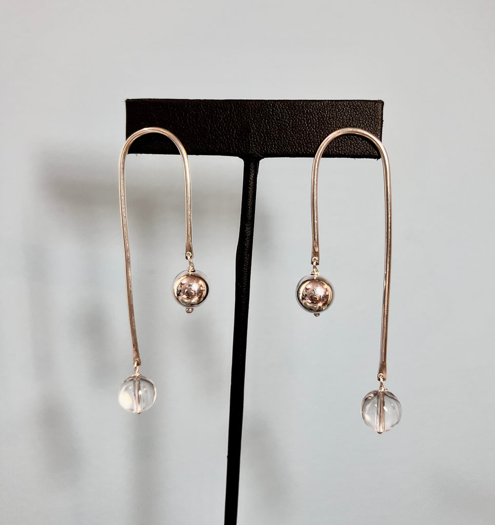 sterling silver statement drop earrings
