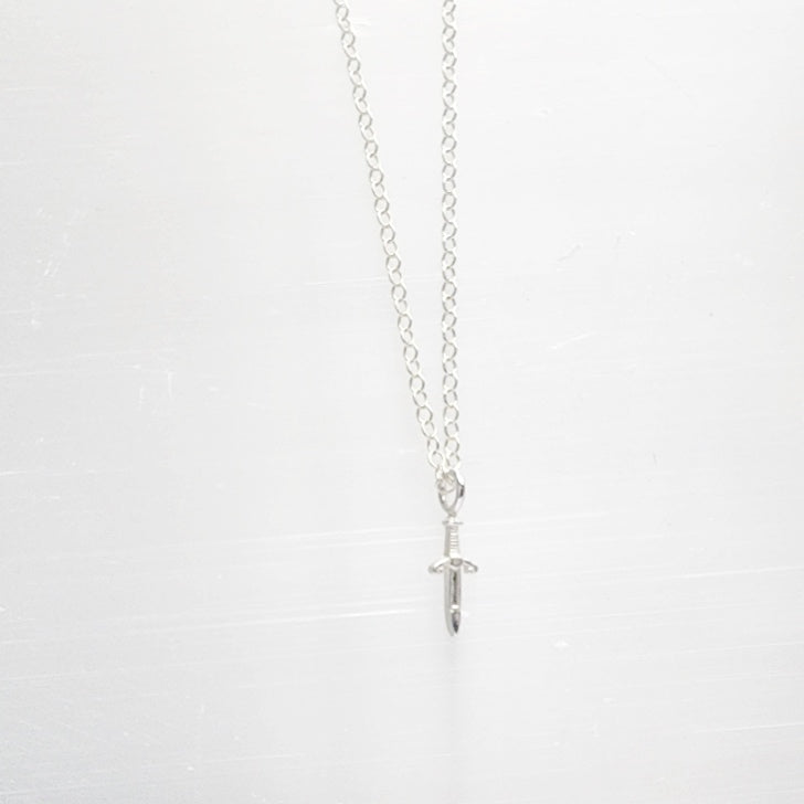 Danity Sword Layering Necklace in Sterling Silver