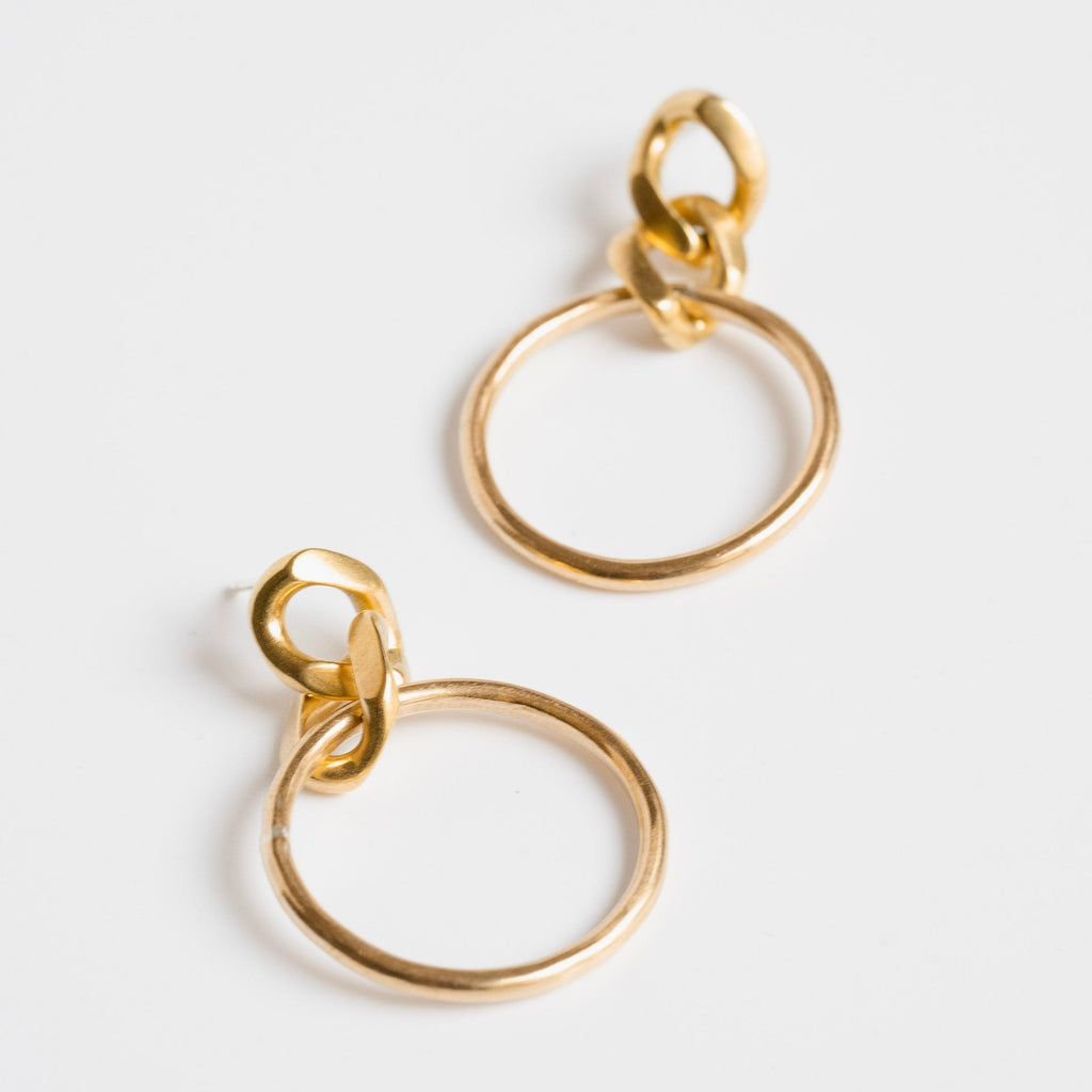 metrix jewelry chunky chain and hoop earrings
