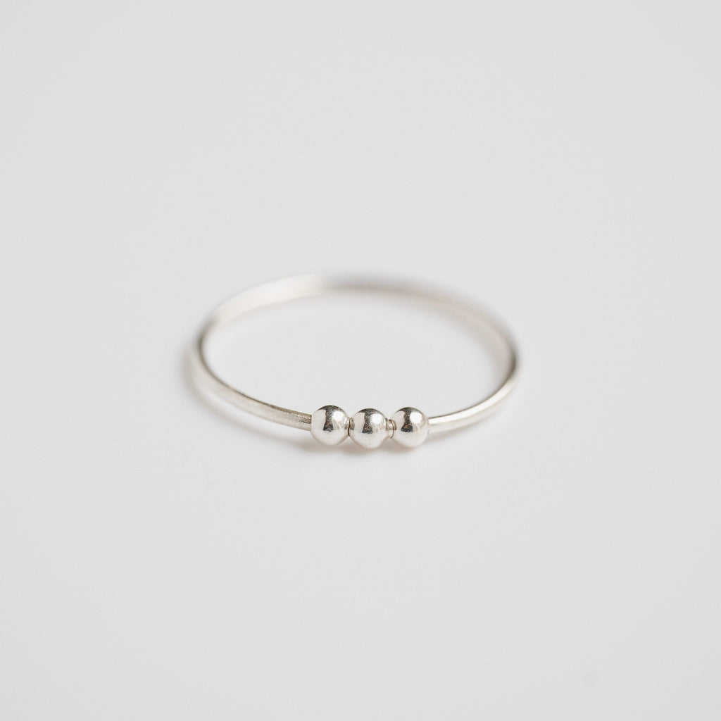 Dainty Abacus Stacking Ring in Mixed Metal; Anxiety Ring; Fidget Ring