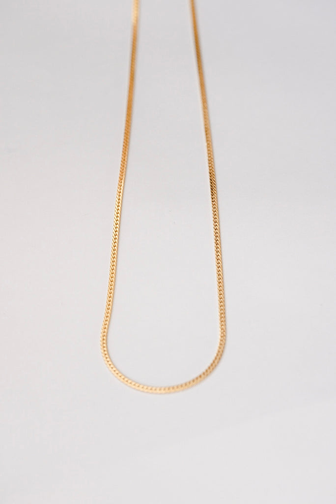 Thin Herringbone Necklace in 14 Karat Gold Fill