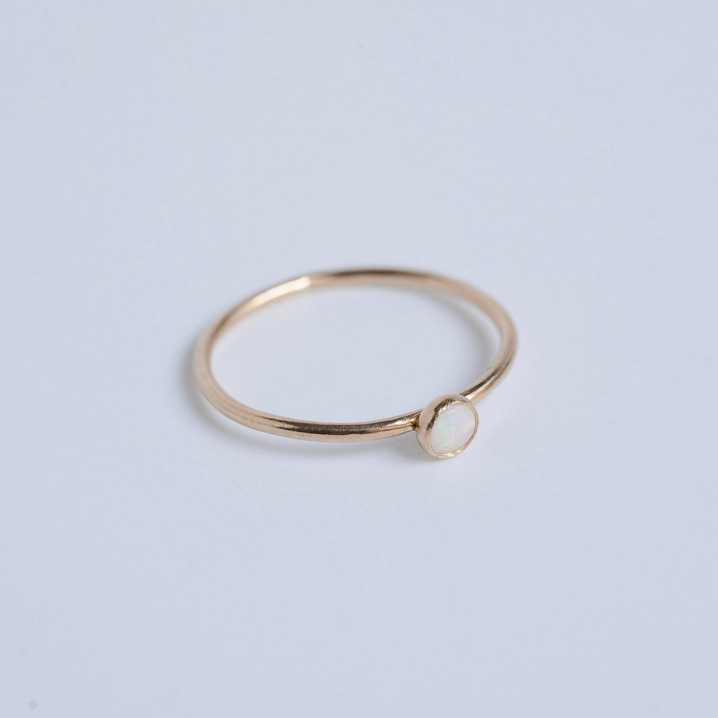opal stacking ring in 14 karat gold