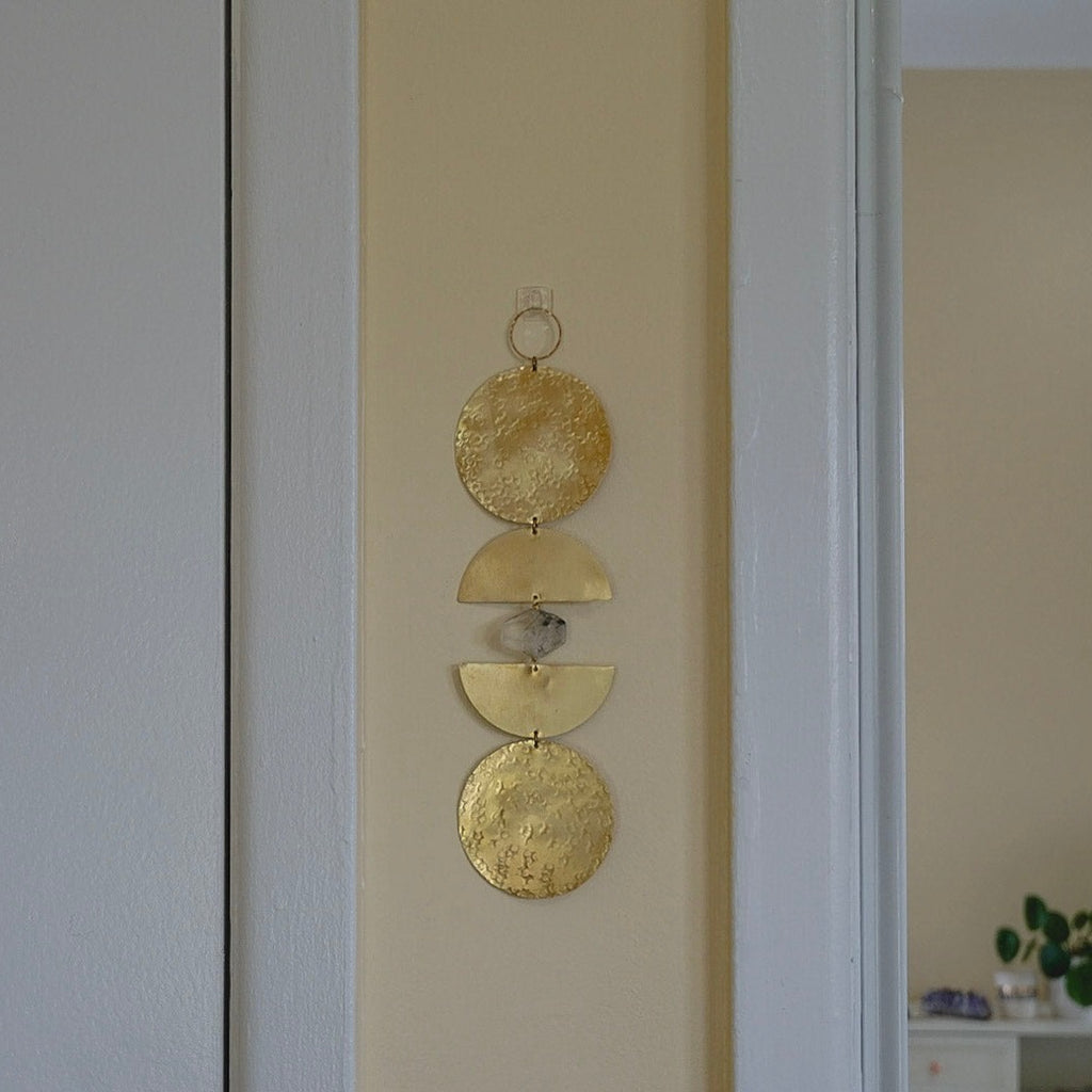Quartz and Brass Wall Hanging