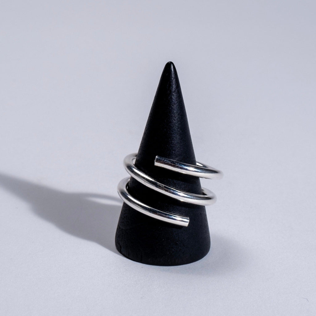 sterling silver bold spiral ring unisex