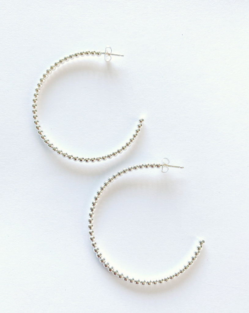 Beaded Hoop Earrings - Choose Your Size