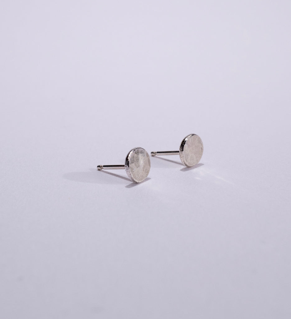 Pebble Stud Earrings in recycled Sterling Silver