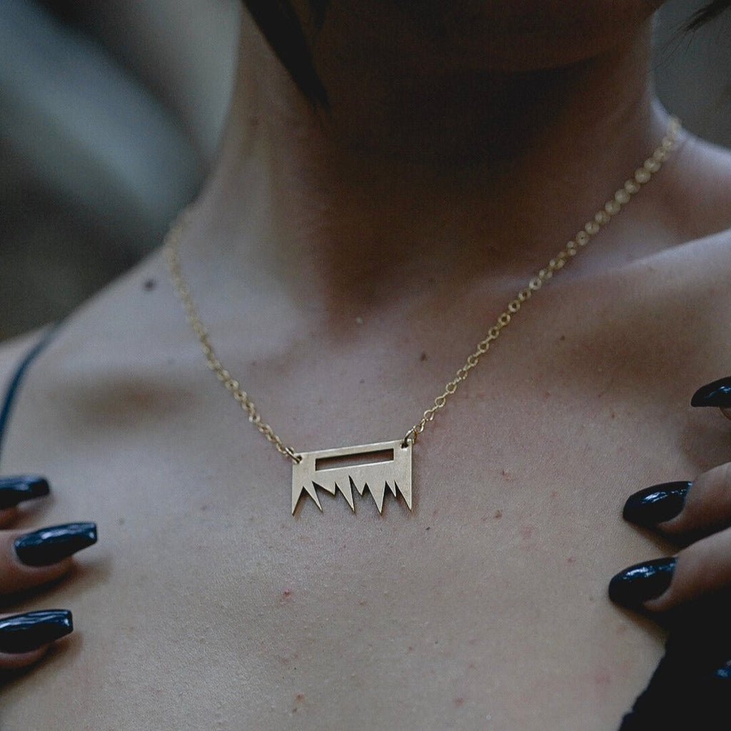 Geometric Spike Necklace - Choose Your Metal